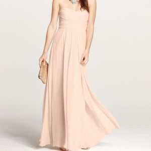 Ann Taylor, Silk Georgette Shirred Strapless Gown